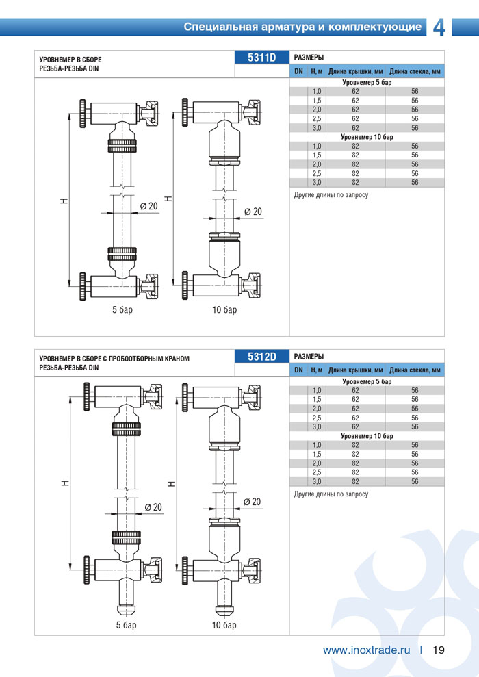 Специальная арматура и комплектующие Инокстрейд 19